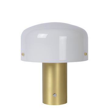 Lucide 05539/01/02 - Dimbar touch bordslampa TIMON 1xE27/25W/230V diameter 27 cm guld/vit