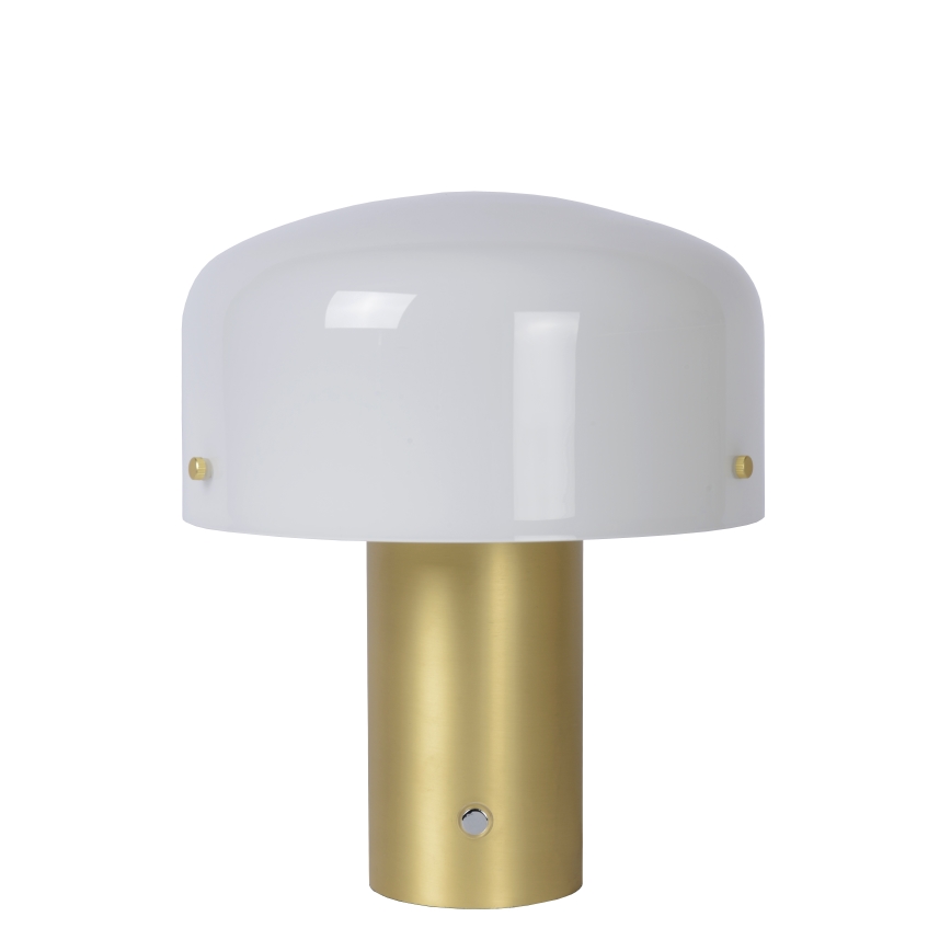 Lucide 05539/01/02 - Dimbar touch bordslampa TIMON 1xE27/25W/230V diameter 27 cm guld/vit