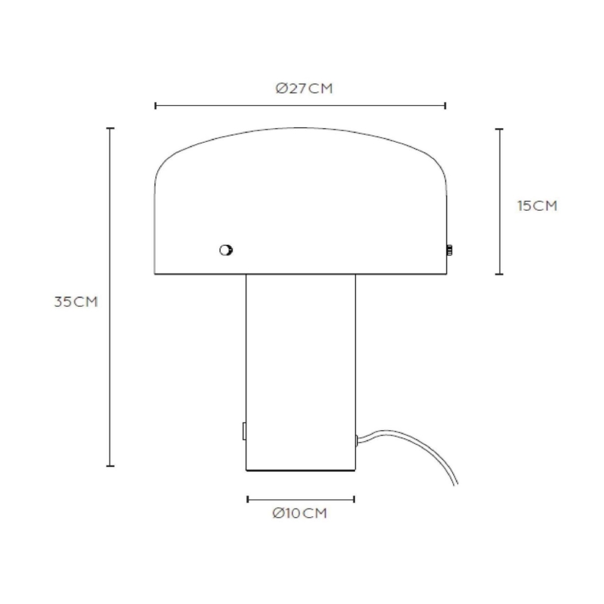 Lucide 05539/01/02 - Dimbar touch bordslampa TIMON 1xE27/25W/230V diameter 27 cm guld/vit