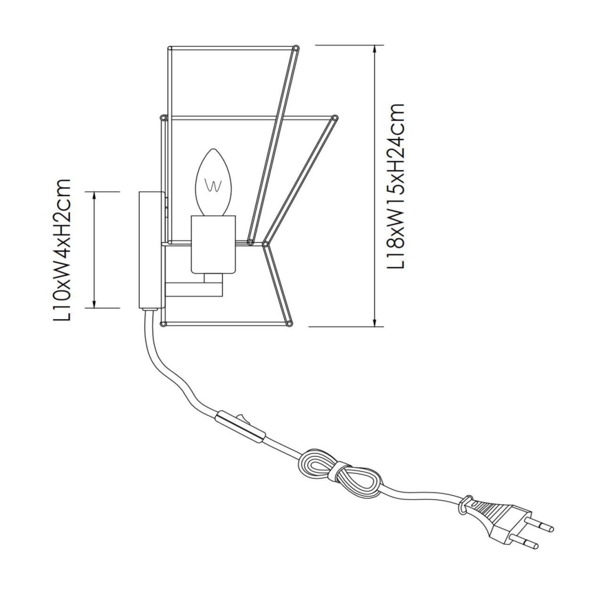 Lucide 10220/01/72 - Vägglampa TASMAN 1xE27/60W/230V beige