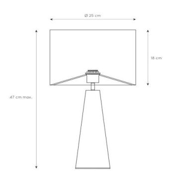 Lucide 10501/81/30 - Bordslampa VELVET 1xE27/40W/230V