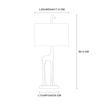 Lucide 10506/81/02 - Bordslampa EXTRAVAGANZA MISS TALL 1xE27/60W/230V guld