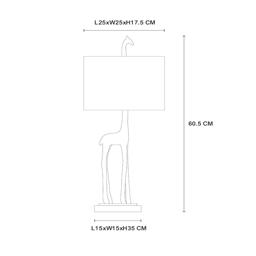 Lucide 10506/81/02 - Bordslampa EXTRAVAGANZA MISS TALL 1xE27/60W/230V guld