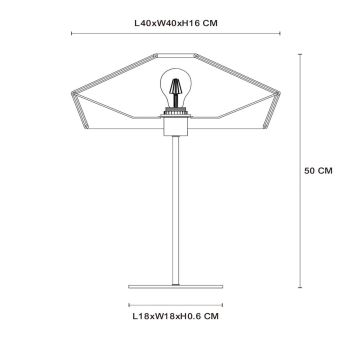 Lucide 10513/40/72 - Bordslampa YUNKAI 1xE27/60W/230V brun