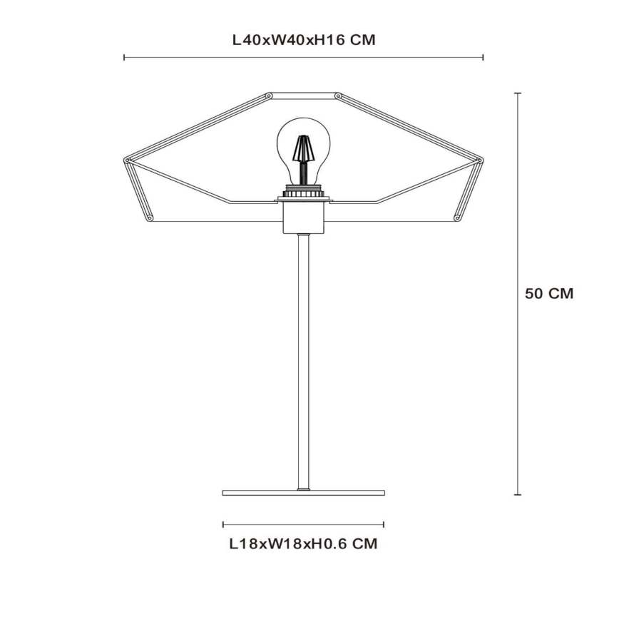 Lucide 10513/40/72 - Bordslampa YUNKAI 1xE27/60W/230V brun