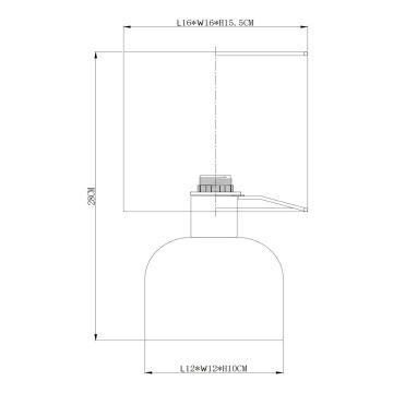 Lucide 10516/01/33 - Bordslampa WOOLLY 1xE14/40W/230V grön