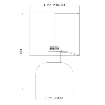 Lucide 10516/01/38 - Bordslampa WOOLLY 1xE14/40W/230V grädde