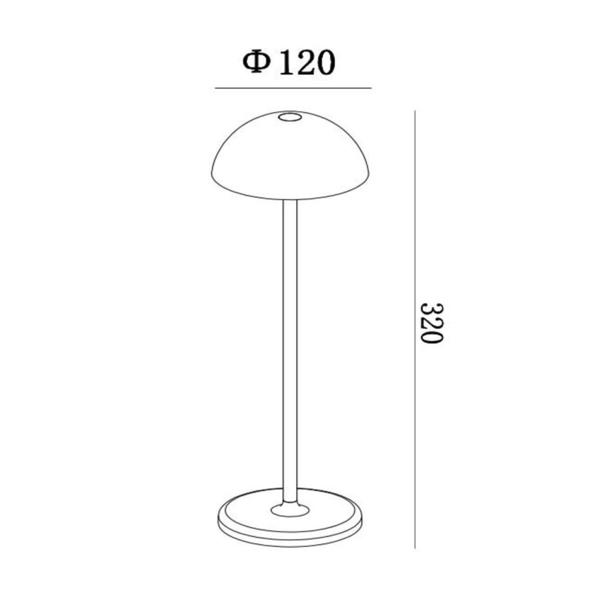 Lucide 15500/02/30 - LED Ljusreglerad beröring utomhus lampa JOY LED/1,5W/4V IP54 svart