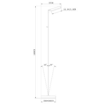 Lucide 19730/10/11 - LED Dimbar golvlampa AARON LED/12W/230V krom