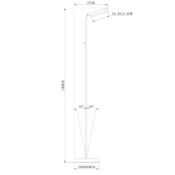 Lucide 19730/10/30 - LED Dimbar golvlampa AARON LED/12W/230V svart