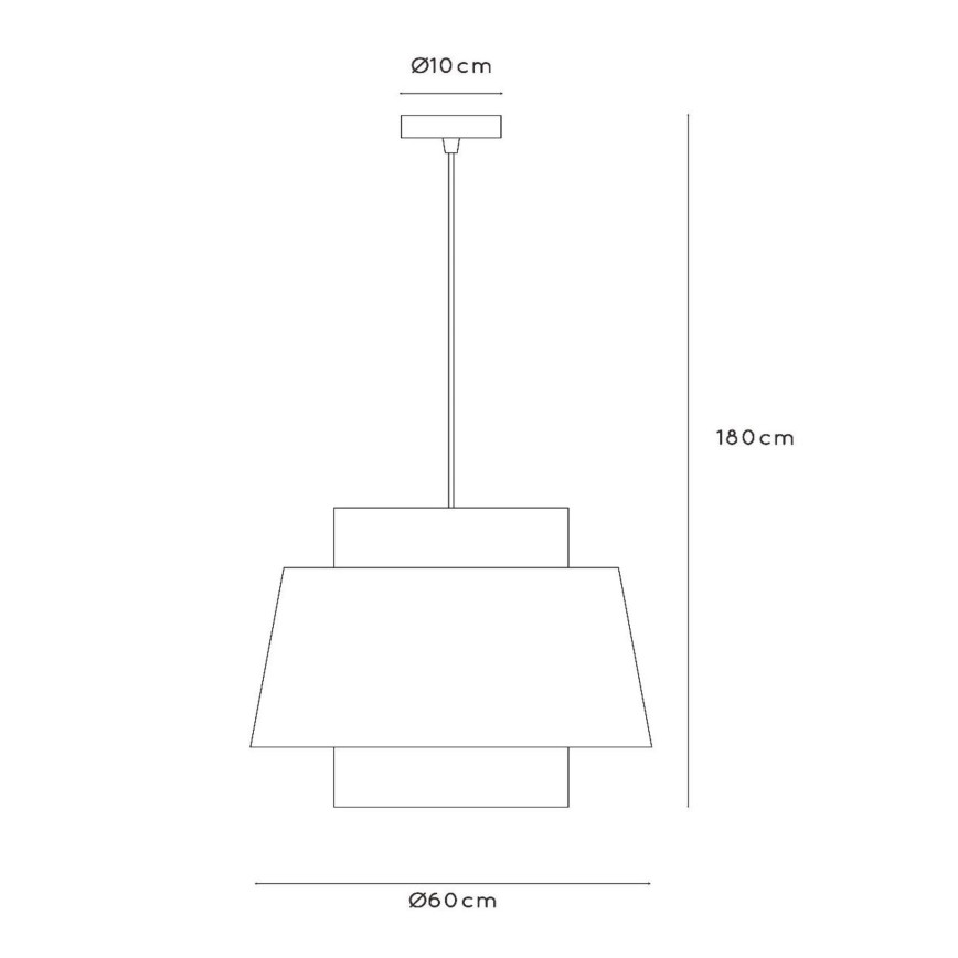 Lucide 21435/60/38 - Ljuskrona med textilsladd TRIBUTE 1xE27/40W/230V grädde