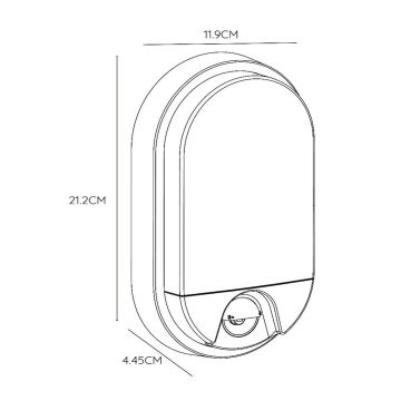 Lucide 22864/10/30 - LED Utomhus vägglampa med sensor HUPS LED/10W/230V IP54 svart