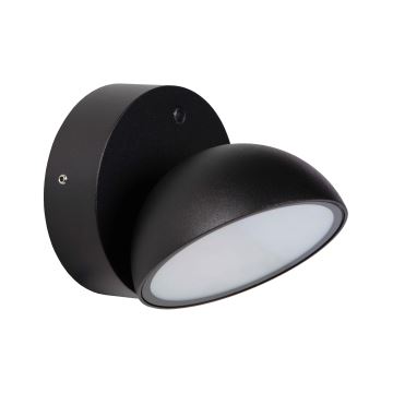 Lucide 22865/12/30 - LED Utomhus vägglampa med sensor FINN LED/12W/230V IP54 svart