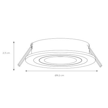 Lucide 22954/01/31 - Ljusreglerad upphängd taklampa TUBE 1xGU10/50W/230V vit