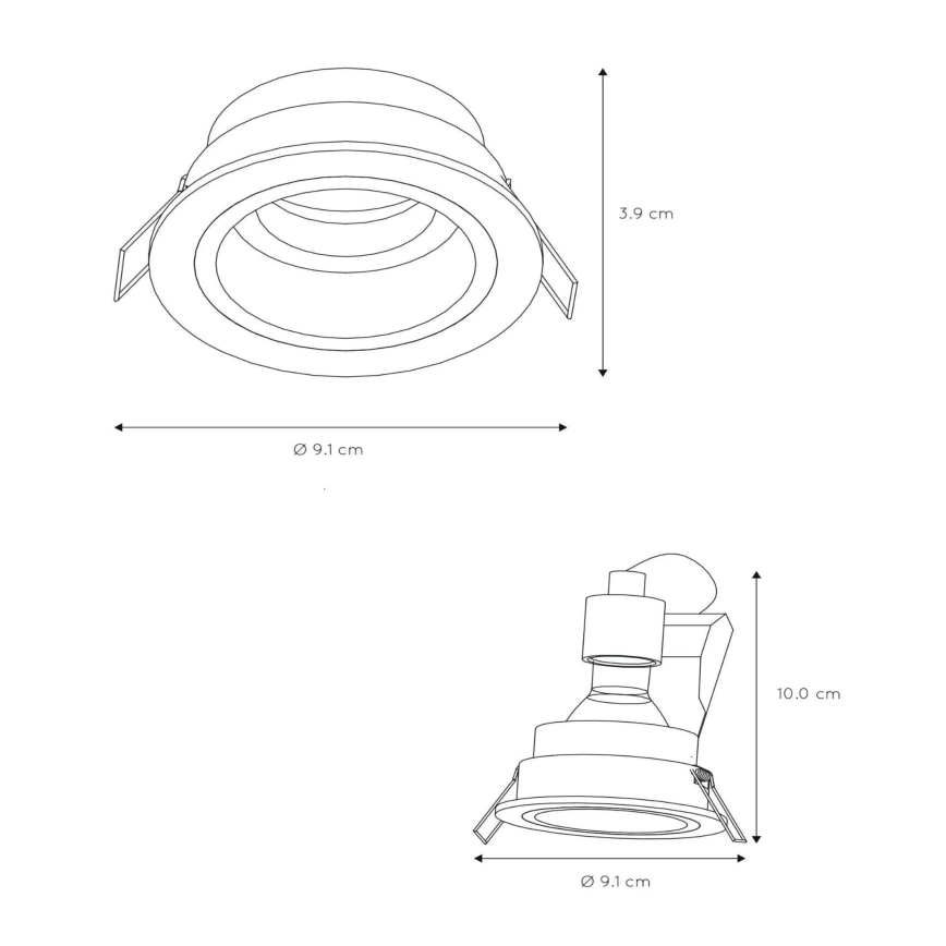 Lucide 22958/01/30 - Infälld lampa EMBED 1xGU10/50W/230V