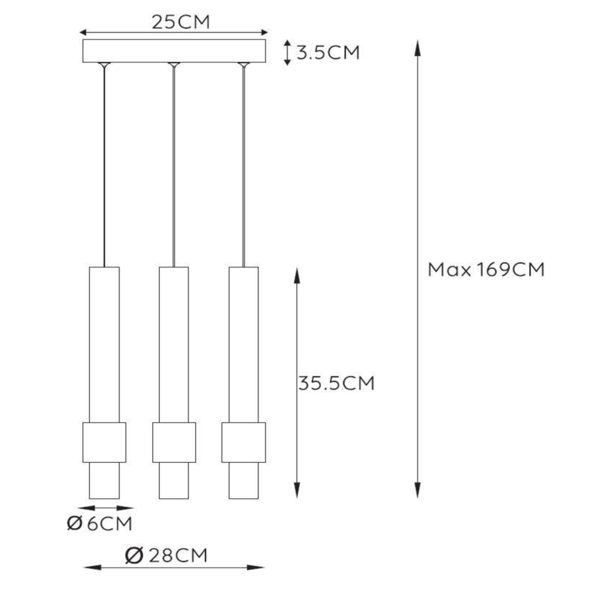 Lucide 24402/15/30 - LED ljusreglerad ljuskrona på textilsladd MARGARY 3xLED/4W/230V svart