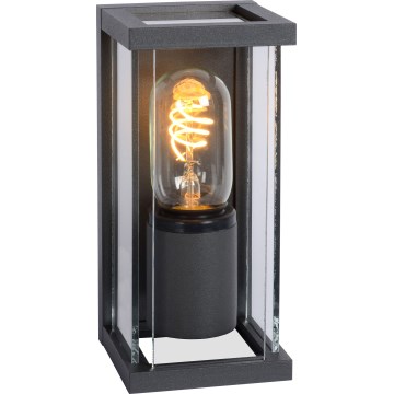 Lucide 27885/01/30 - Vägglampa för utomhusbruk CLAIRE 1xE27/15W/230V IP54 svart