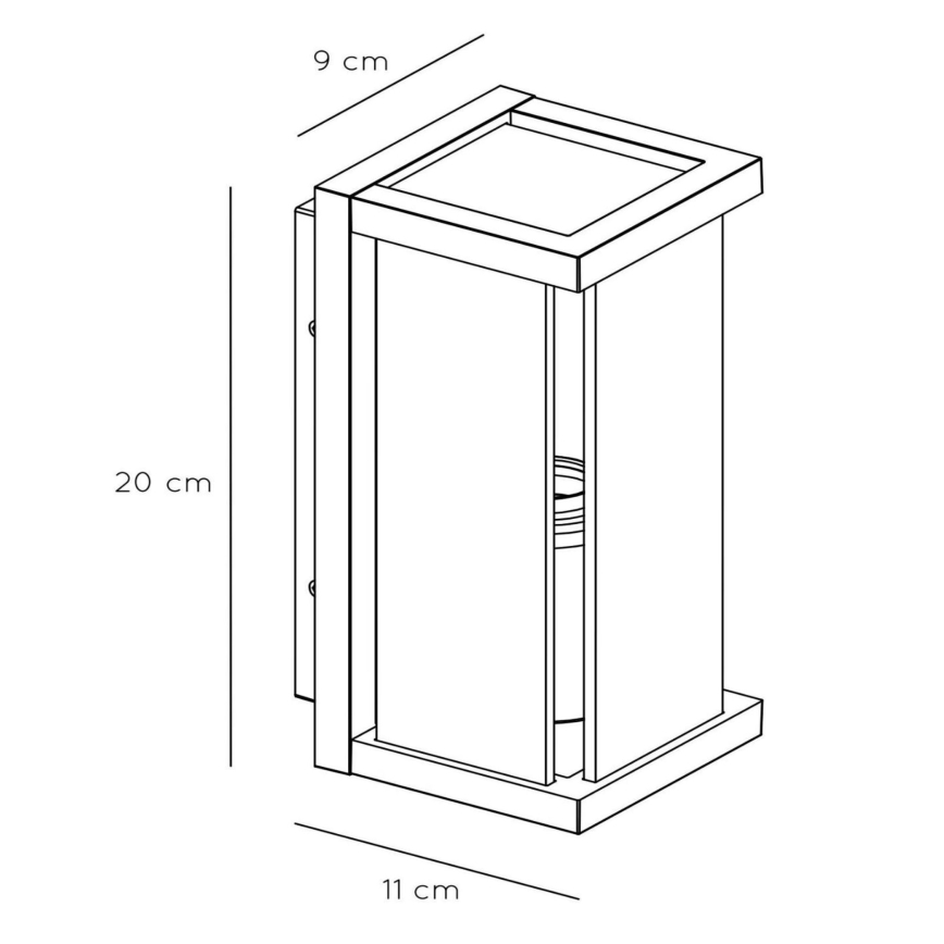 Lucide 27885/01/30 - Vägglampa för utomhusbruk CLAIRE 1xE27/15W/230V IP54 svart