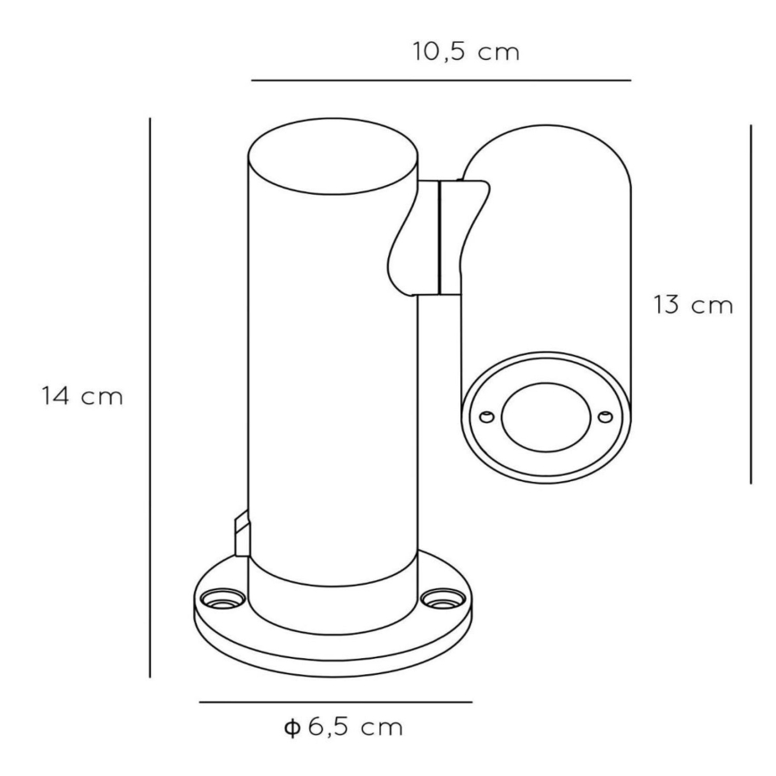 Lucide 27893/05/29 - LED-lampa för utomhusbruk TATUM LED/5W/230V IP65 14 cm antracit