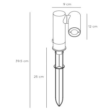 Lucide 27894/05/29 -LED-lampa för utomhusbruk TATUM LED/4,5W/230V IP65 39,5 cm antracit