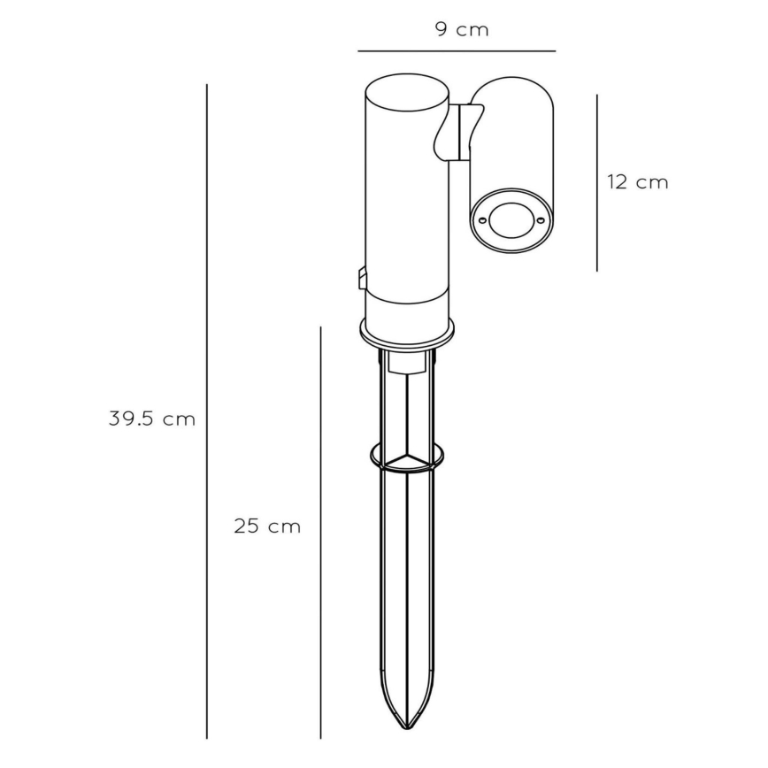 Lucide 27894/05/29 -LED-lampa för utomhusbruk TATUM LED/4,5W/230V IP65 39,5 cm antracit