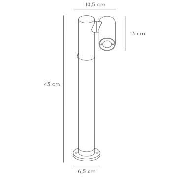 Lucide 27895/05/29 - LED-lampa för utomhusbruk TATUM LED/5W/230V IP65 43 cm antracit