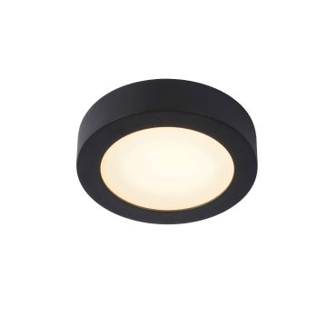 Lucide 28116/18/30 - LED ljusreglerad taklampa till badrum BRICE LED/12W/230V diameter 18 cm IP44 svart