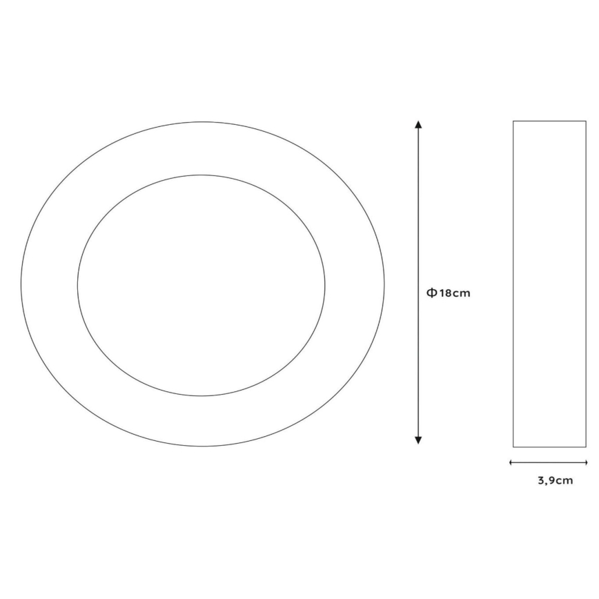 Lucide 28116/18/31 - LED ljusreglerad taklampa till badrum BRICE LED/12W/230V diameter 18 cm IP44 vit