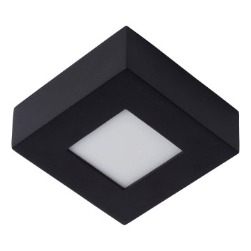 Lucide 28117/11/30 - LED ljusreglerad taklampa till badrum BRICE LED/8W/230V 10,8x10,8 cm IP44 svart