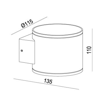 Lucide 28803/01/30 - Vägglampa för utomhusbruk OXFORD 1xG9/5W/230V IP54 svart