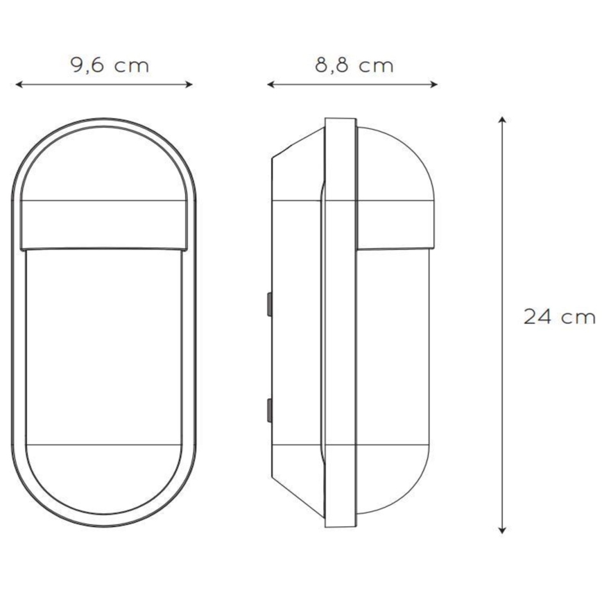 Lucide 29897/01/30 - Vägglampa för utomhusbruk CAPSULE 1xE27/15W/230V IP54