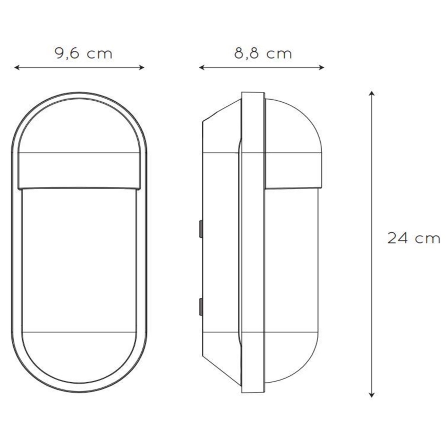 Lucide 29897/01/31 - Vägglampa för utomhusbruk CAPSULE 1xE27/15W/230V IP54