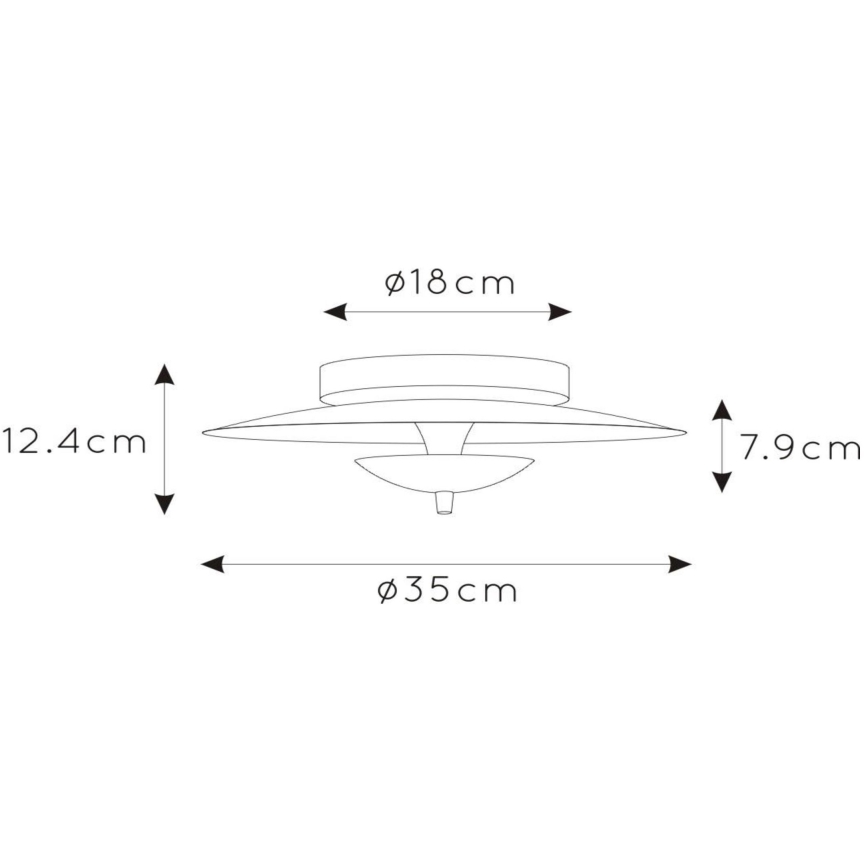 Lucide 30161/09/30 - LED Dimbar taklampa VULCAN LED/9W/230V svart