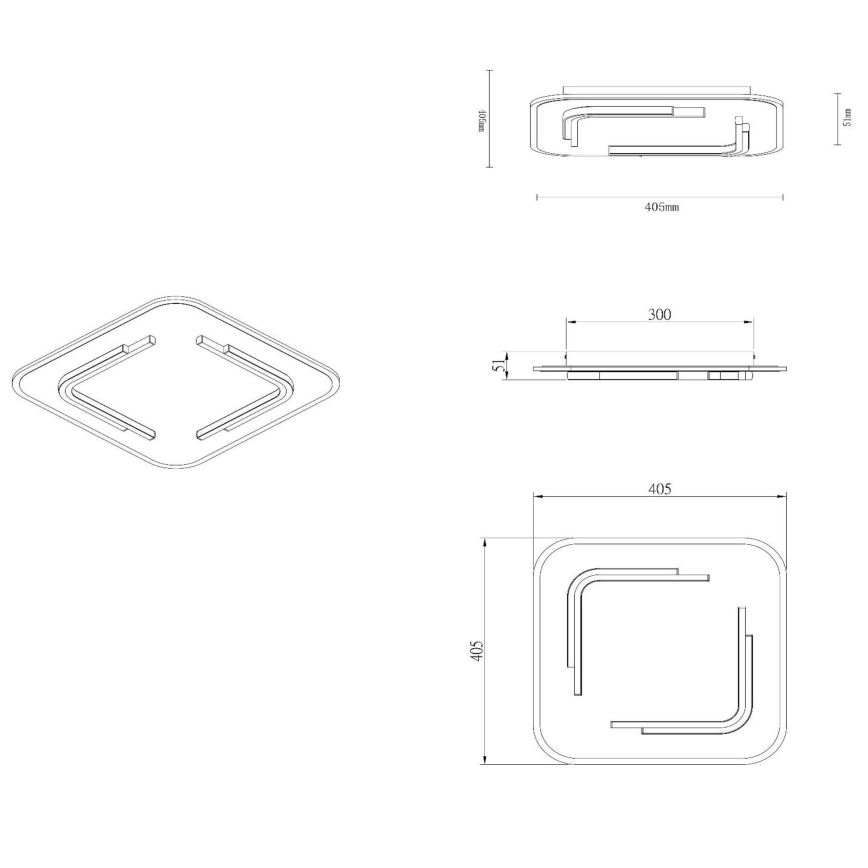 Lucide 44114/30/02 - LED taklampa ANDREAS LED/30W/230V guld