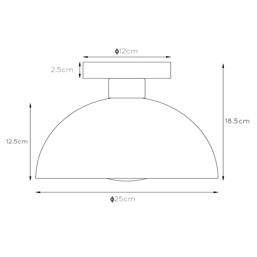 Lucide 45196/01/30 - Taklampa SIEMON 1xE27/40W/230V svart