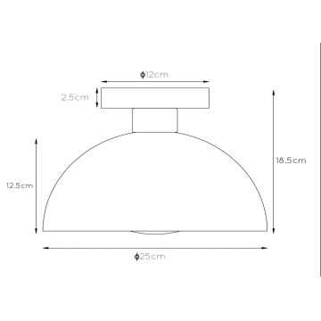 Lucide 45196/01/33 - Taklampa SIEMON 1xE27/40W/230V grön