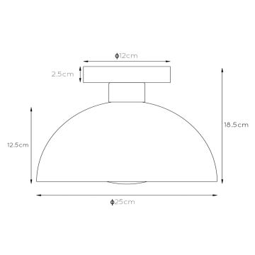 Lucide 45196/01/35 - Taklampa SIEMON 1xE27/40W/230V blå