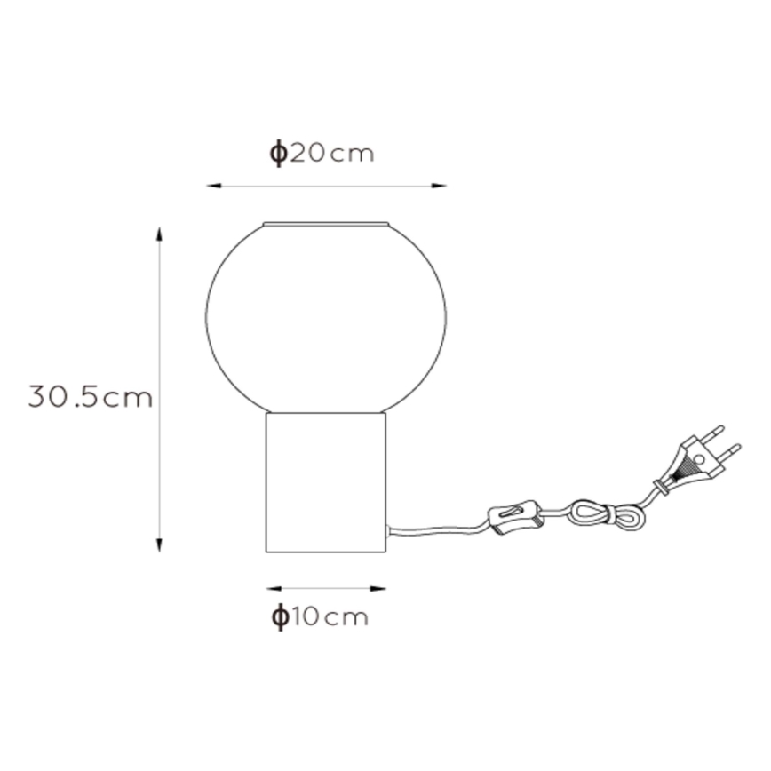 Lucide 45502/01/30 - Bordslampa MARIUS 1xE27/40W/230V svart