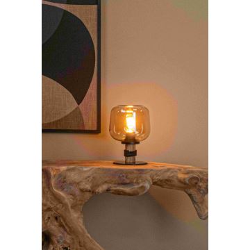 Lucide 45508/01/62 - Bordslampa ILONA 1xE27/40W/230V svart/beige