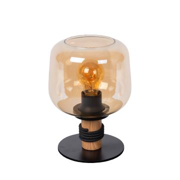 Lucide 45508/01/62 - Bordslampa ILONA 1xE27/40W/230V svart/beige