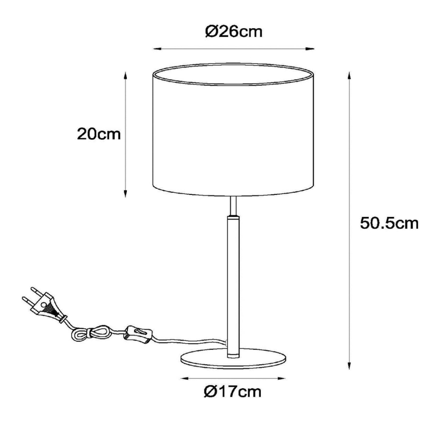 Lucide 45509/81/30 - Bordslampa MAYA 1xE27/40W/230V svart