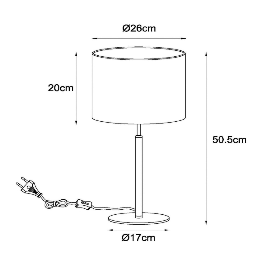 Lucide 45509/81/38 - Bordslampa MAYA 1xE27/40W/230V grädde