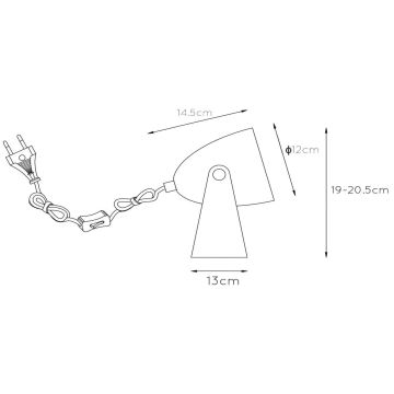 Lucide 45564/01/31 - Bordslampa CHAGO 1xE14/40W/230V vit