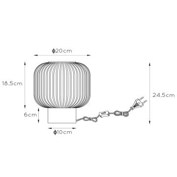 Lucide 45586/20/33 - Bordslampa MALOTO 1xE27/40W/230V grön/guld