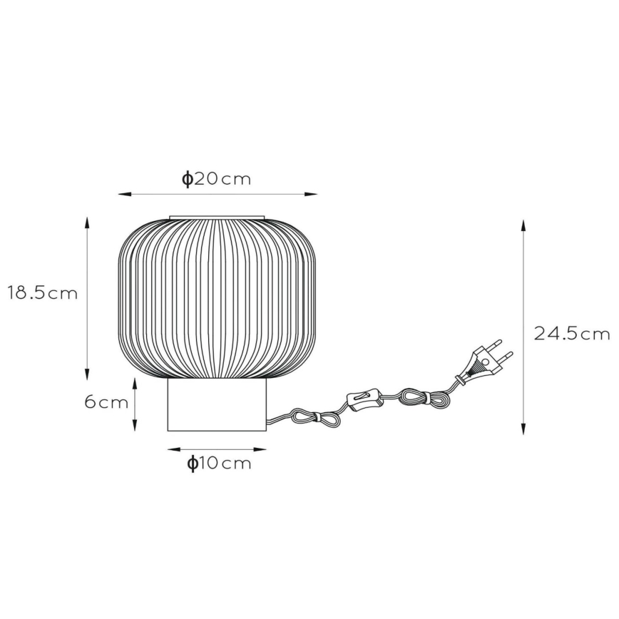 Lucide 45586/20/33 - Bordslampa MALOTO 1xE27/40W/230V grön/guld