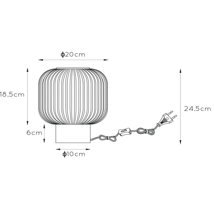 Lucide 45586/20/62 - Bordslampa MALOTO 1xE27/40W/230V beige/guld