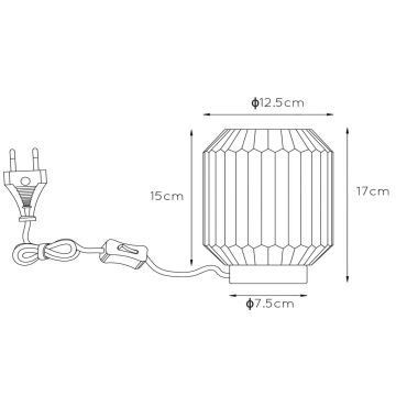 Lucide 45595/01/31 - Bordslampa SUENO 1xE14/40W/230V grädde