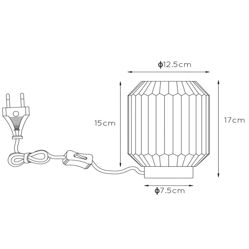 Lucide 45595/01/31 - Bordslampa SUENO 1xE14/40W/230V grädde