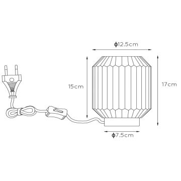 Lucide 45595/01/66 - Bordslampa SUENO 1xE14/40W/230V rosa