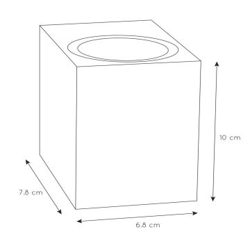 Lucide 69800/01/30 - Vägglampa för utomhusbruk ZARO 1xGU10/35W/230V IP44 svart